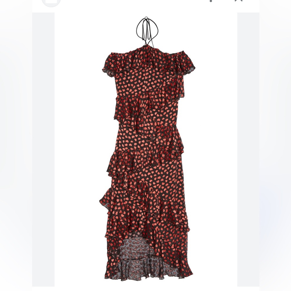 Alice and Olivia hearts ruffle dress size 2